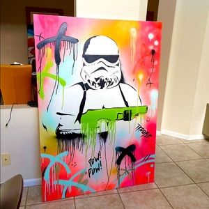 Storm trooper painting